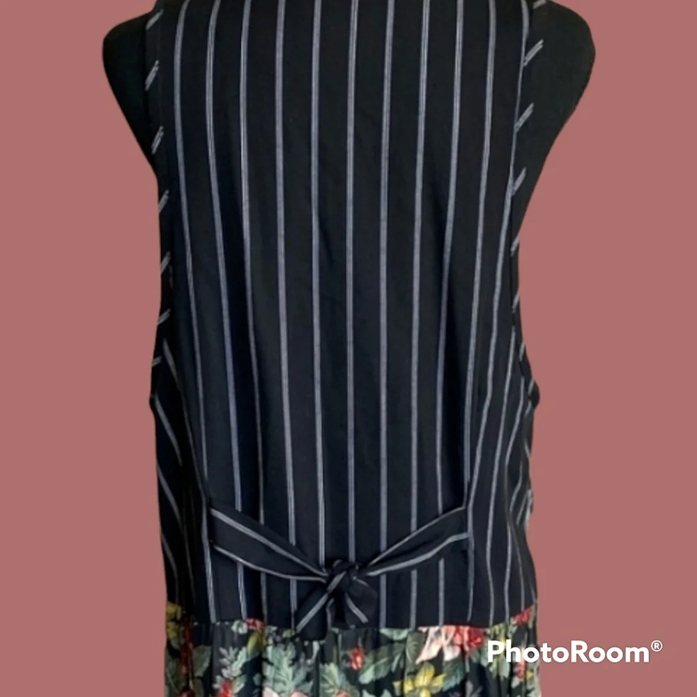 Vtg 90s cottagecore mixed print maxi dress - Picture 8 of 9